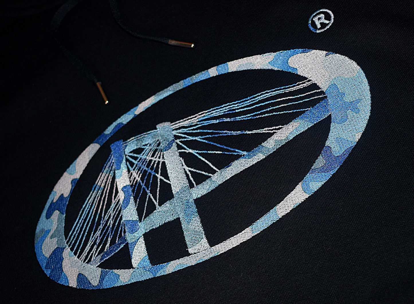 MILITARY LOGO HOODIE (NAVY BLUE)