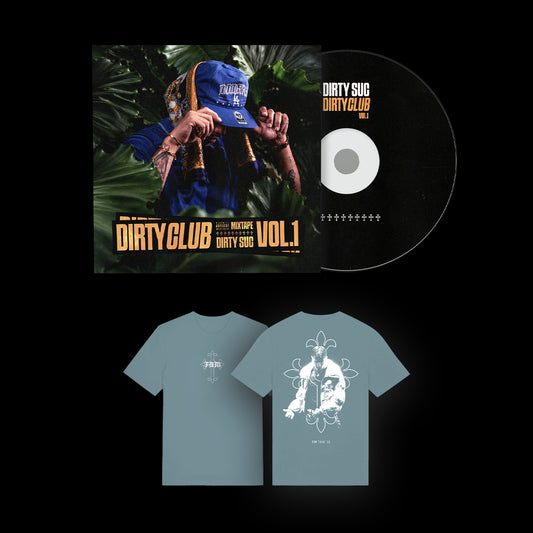 PACK CD ''DIRTY CLUB: MIXTAPE VOL.1 + CAMISETA FDM TOUR (BLUE)